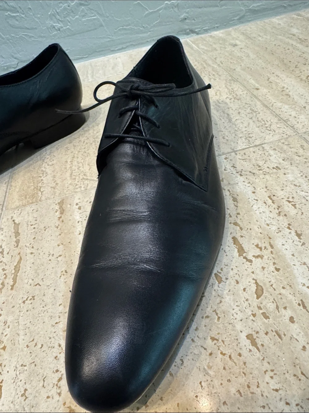 Aldo Classic Black Leather Men's Lace-Up Dress Shoes. Size 11